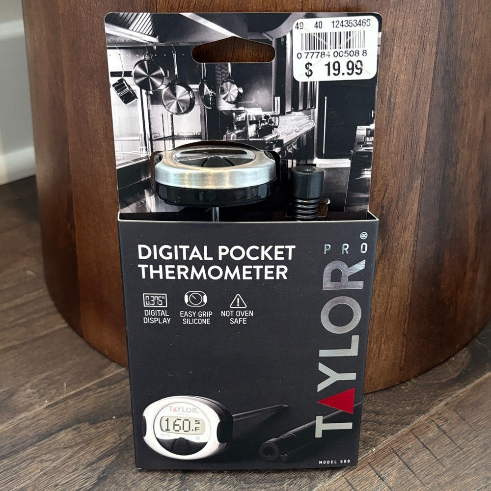 Taylor Digital Display Pocket thermometer,easy, grip silicone,not oven safe